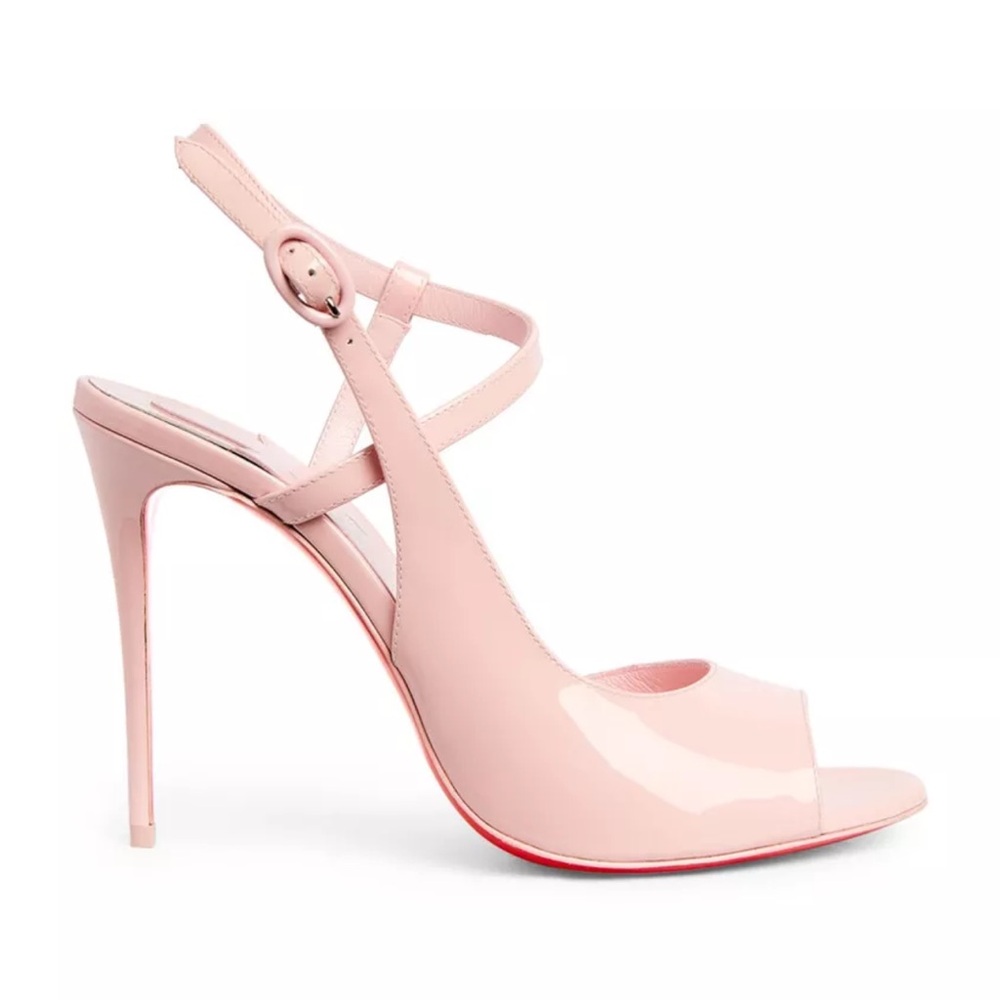 CHRISTIAN LOUBOUTIN
Jenlove 100 leather slingback pumps in baby pink